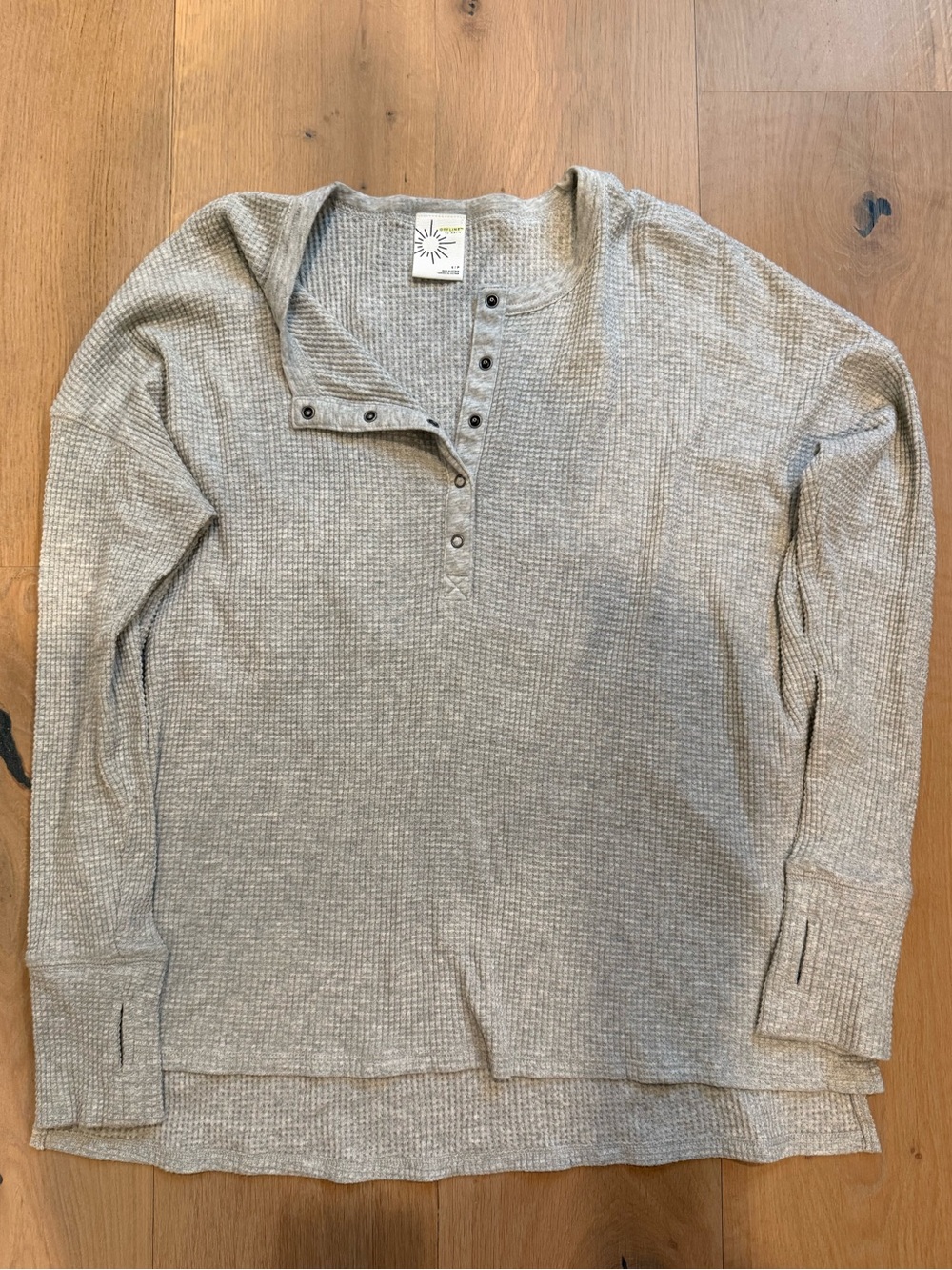 Offline by Aerie Oversized Waffle Henley T-shirt